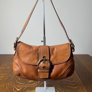 Coach Tan Leather SoHo Buckle Shoulder Bag
